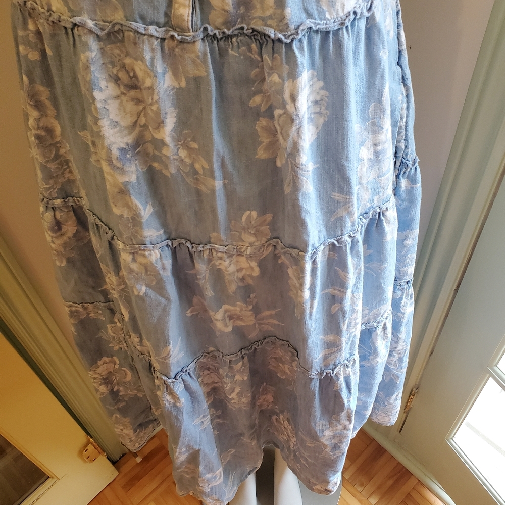 Old Navy Floral Frilled Cottagecore Nightgown Styled Maxi Sun Dress - Picture 3 of 10